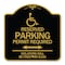 Signmission Connecticut Reserved Parking Permit Required Violators Fined Min $150 Alum, 18" x 18", BG-1818-24659 A-DES-BG-1818-24659 - alternate 1